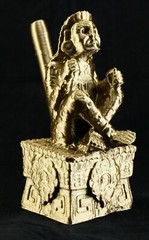 Aztec Xochipilli Death Whistle God of Ecstasy Art & Music Ancient Gold USA MADE