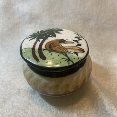 Vintage Tonala Trinket Box 3” Round Unsigned