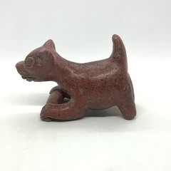 2 Vtg Classic Colima Dogs Pre-Columbian Style Redware Small Reproductions