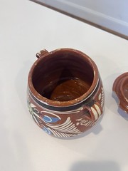 1940s Tlaquepaque Redware Mexican Studio Pottery Bean Pot