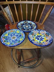 Single Talavera 8″ Hand Painted Plate Pair of Ansar Mexican Potter HangingPlates