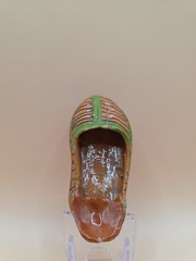 Vintage Mexican Pottery Huarache Miniature Shoe – Single
