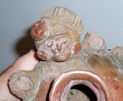 MUSEUM QUALITY PRE COLUMBIAN MAYAN CEREMONIAL REDWARE POTTERY BOWL ARTIFACT FACE