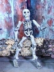Skeleton Day of the Dead Clay Adjustable Handmade Pineda Mexican Folk Art Sm
