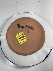 Talavera Mexican Pottery Single Candle Holder Signed Ruth