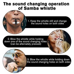 EASTROCK Samba Whistle Plastic with Nylon Neck latin percussion instruments T…