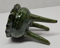 Green Clay Copalero/ Incense Burner Handcrafted In Oaxaca Copalero De Barro