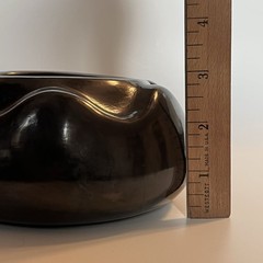 Vtg Dona Rosa Oaxaca Barro Negro Black Pottery Bowl Signed 5¾” D 2¼” H Mexico