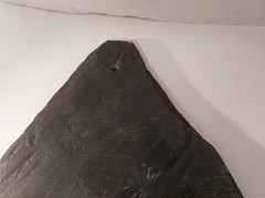 Vintage Carved Black Stone Pottery Inca Wall Hanging Sun Plate 11 In Tall