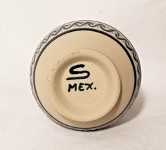 Javier Servin Bud Vase Modern Mexican Folk Art Pottery Embossed Moriage Signed