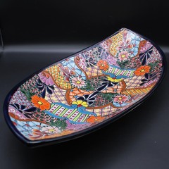 Talavera Pottery Lg 21.5″ Centerpiece Fruit Bowl Mexican Ceramic Kitchen Serving