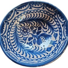 This Bowl is a classic example of traditional Talavera artistry. 5″ Colbalt