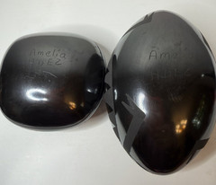 2pc Lot VTG Amelia Hernandez Mata Ortiz Blackware Seed Pots Modern BOHO Decor