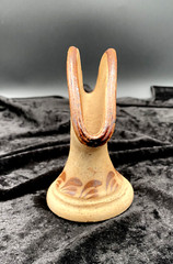 Tonala Floral Napkin/Letter Holder, Sandstone, Mexican Pottery, Hand-painted