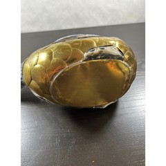 Vintage Tonala Mexico Brass and Pottery Duck Figurine El Palomar Style Folk Art
