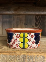 Authentic Hand-Painted Talavera Planter for Windowsill, Tabletop 30465