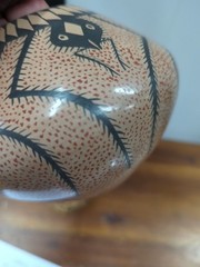 mata ortiz pottery Gloria Hernandez Spider Design Pot Planter