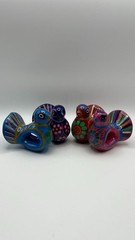 Hand-Painted Ceramic Bird Figurines Set Of 4 – Colorful Decorative Mexican Folk