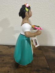 NEW! Great Gift- Navarro Lupita Doll-Blue-green Skirt/3D Virgen De Guadalupe!