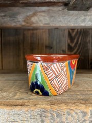 Authentic Hand-Painted Talavera Planter for Windowsill, Tabletop 30520
