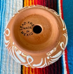 Mexican Ceramic Flower Pot Planter Folk Art Pottery Handmade Talavera #5