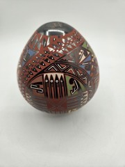 Mata Ortiz Pottery Artist Meimo Varelo Mexican Pottery Seed Pot 6″H 4.5″W