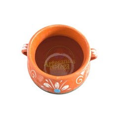 Round Clay Pot With Lid 4 Liters Capacity/Olla De Bola Con Tapa 4 Litros