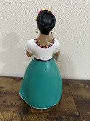 NEW! Great Gift- Navarro Lupita Doll-Blue-green Skirt/3D Virgen De Guadalupe!