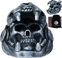 Aztec Death Whistle – Skull Quetzalcoatl Design | 125+ Db Screaming War Whist…
