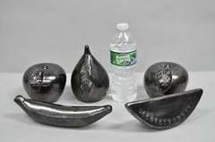 Dona Rosa Barro Negro Black Pottery Fruit Mexico Mid Century Modern – 5 Pcs