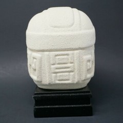 Handmade Maya Olmec Head Modern Art