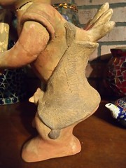 14″ Western Mexico Pre-Classic Style Reproduction Clay Warrior Figure (Modern)