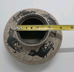 Mata Ortiz Pottery Vase Pot Eleuterio Piña Sgraffito Signed