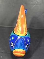 Terra Cotta Painted Fish Table Top Decor, 5″ Tall