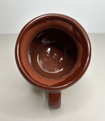 Two Modern Hand-Painted Mexican Clay Pottery Mugs – Glazed Rim & Interior
