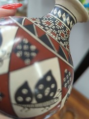 Mata Ortiz Polychrome Pottery Vase Jug Gloria Hernandez Butterfly Design