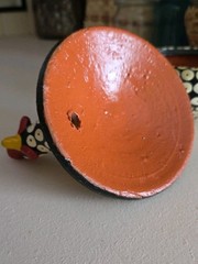 Vintage Handmade Mexican Mayan Folk Art Chiapas Pottery Chicken Pot w/ Lid