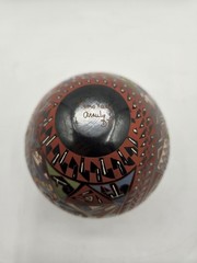 Mata Ortiz Pottery Artist Meimo Varelo Mexican Pottery Seed Pot 6″H 4.5″W