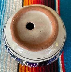 Mexican Ceramic Flower Pot Planter Folk Art Pottery Handmade Talavera #2