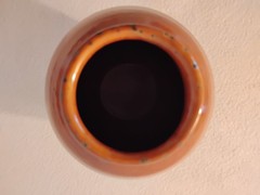 Vintage Mid-Century Modern Hand Painted Ceramic Pottery Vase With Signature 7″