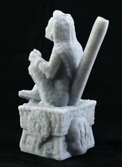 Aztec Xochipilli Death Whistle God of Ecstasy Art & Music White Marble PLA 3D