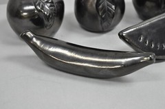 Dona Rosa Barro Negro Black Pottery Fruit Mexico Mid Century Modern – 5 Pcs