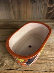 Authentic Hand-Painted Talavera Planter for Windowsill, Tabletop 30465