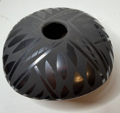 2pc Lot VTG Amelia Hernandez Mata Ortiz Blackware Seed Pots Modern BOHO Decor