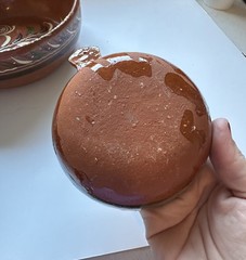 Vintage Mexico Red Clay Hand Painted Nesting Bowls SET OF FOUR (4)