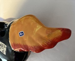 Mexican Talavera Pottery Heart With Wings Signed Wall Decor