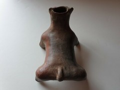 ANCIENT MUSEUM PRE-COLUMBIAN/ PRECLASSIC MAYAN ARCHEOLOGY ARTIFACT POTTERY DOG