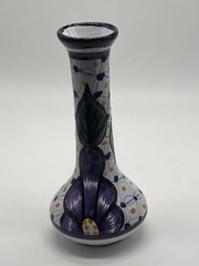Vintage Talavera Pottery Hand-Painted Bud Vase – Mexican Signed