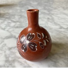 Lot collected handmade clay miniature dishes vase South tea set Central America