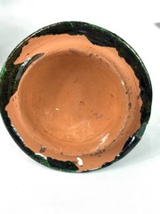 Green Glazed Hilario Alejos Madrigal Michoacan Pottery Pineapple Pot w/ Lid 7”